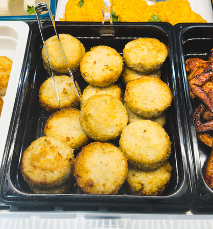 Meat dishes on display in the dining room.の写真素材