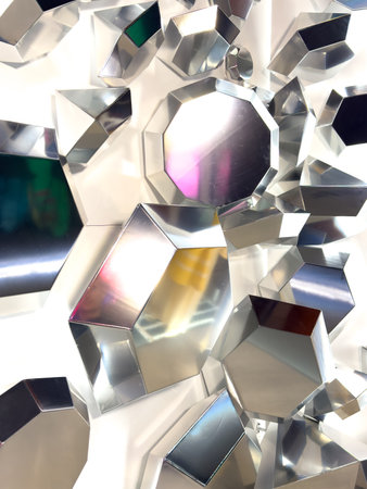 Abstract background of crystals on the wall. Texture