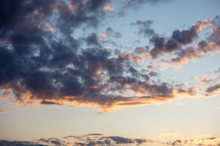 Beautiful clouds at sunset. Background.