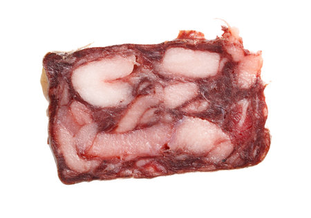 A piece of meat with a red color. It is cut into small pieces. The meat is very fresh and looks appetizingの写真素材