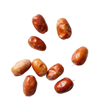 Elaeagnus fruits isolated on white background. Close-up.の写真素材