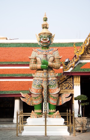 Giant at the temple in Palace, bangkok, Thailandの写真素材