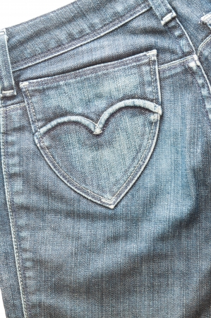 Jeans texture isolated on white backgroundの写真素材