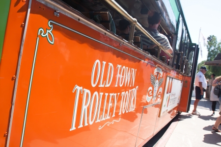 Trolley tours in old town San Diego, Californiaのeditorial素材