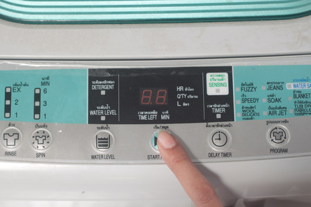 Push start button washing machineの写真素材