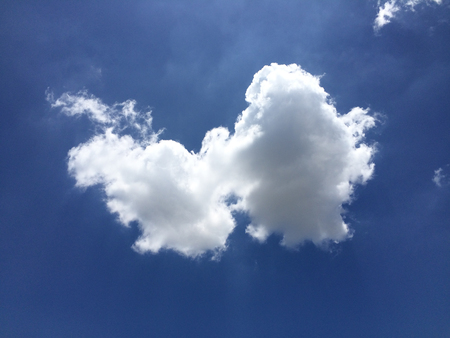 Sky clouds like butterfly shapeの写真素材