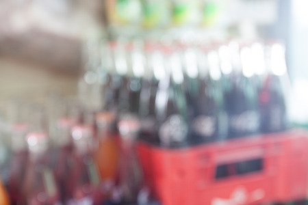 blurred image of soda bottle for background usageの写真素材
