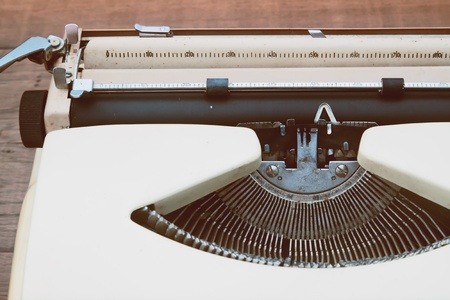 Close up of old typewriter, Vintage filter