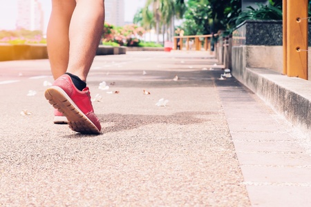 Sport, Walking man in the park, Healthy lifestyle concept