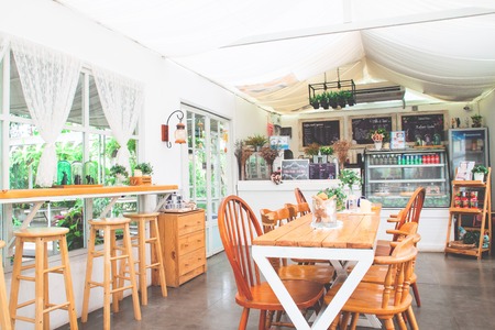 BANGKOK, THAILAND : March 27, 2019 - Vintage and cozy style homemade Bakery cafe.  Relax location...