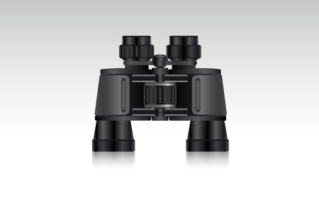 Realistic binoculars for hunter and travel. Vector illustration.のイラスト素材