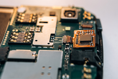 Photo camera of disassembled mobile  smart phone