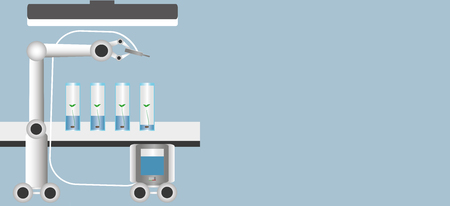Laboratory for plant breeding and cultivation. Internet of things in agriculture.のイラスト素材