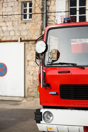 Fire truck at the fire station