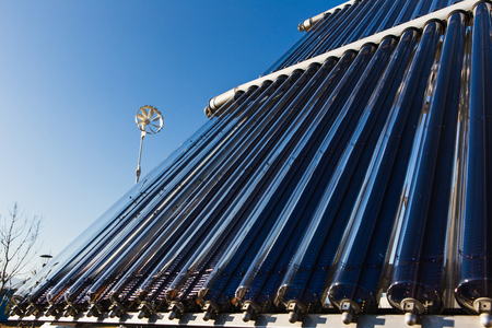 Solar collector. Alternative source of clean energyの写真素材