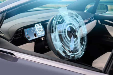 Autonomous car with head up display