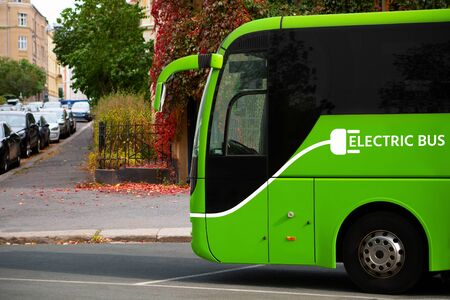 Electric tourist busの写真素材