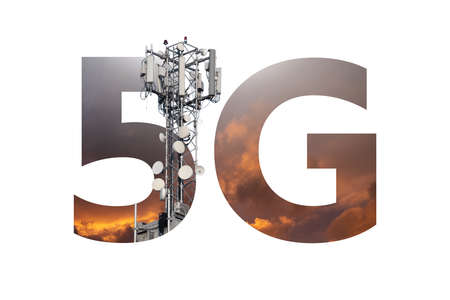 Transmitter in 5G network symbol