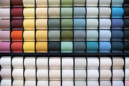 Samples of the color palette of finishing materials for the interior