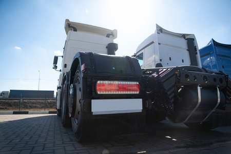 Truck fleet at the logistics center