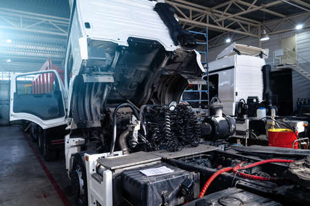 Truck repair service workshop ondoors