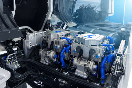 Fuel cell hydrogen truck engine.の写真素材