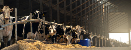 Cows on a dairy farm