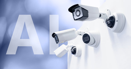 Surveillance camera with artificial intelligence.の写真素材