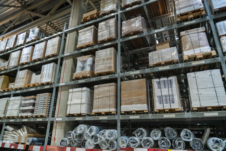 Self-service warehouse in a hardware store.