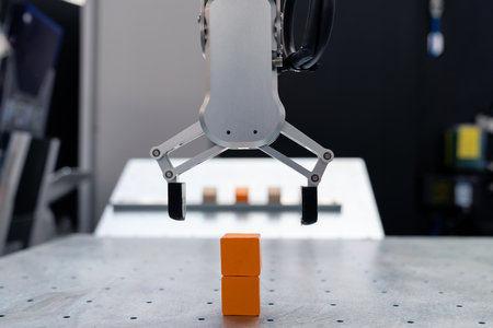 Modern handling robot - robotic arm. Smart factory.の写真素材