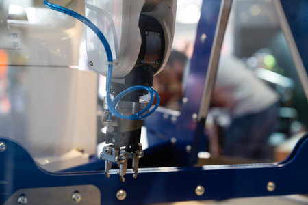 Modern handling robot - robotic arm. Smart factory.の写真素材