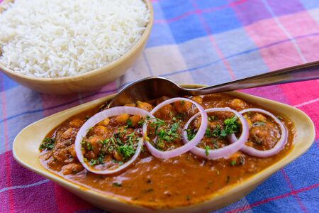 chana masala traditional goan indian foodの写真素材