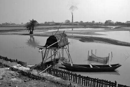 landscape at rural bengal near north 24 parganaの写真素材