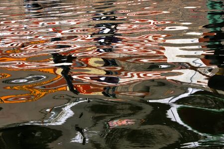 boat reflection on water abstract photography