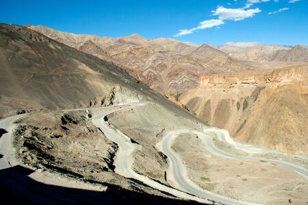 road pattern at ladakh j&k india