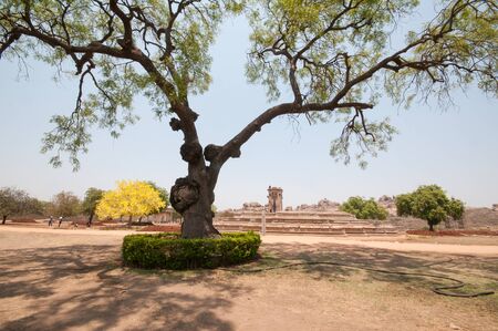 inside at lotus mahal hampi karnatakaの写真素材
