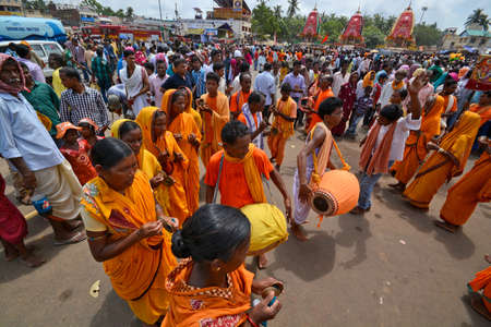 grand festival of puri odisha indiaのeditorial素材