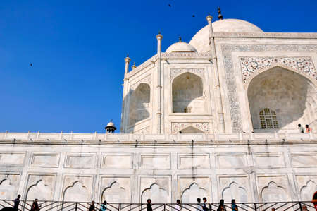 agra uttar pradesh india on 16th november 2011: different view of agra's famous taj mahal. taj mahal situated at agra uttar pradesh india.のeditorial素材