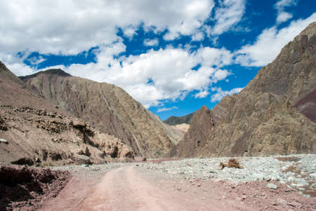 rough nature and landscape at ladakh j&k india.Pictures of the natural landscape of Ladakh. The picture is going to be a wonderful paradise.の写真素材