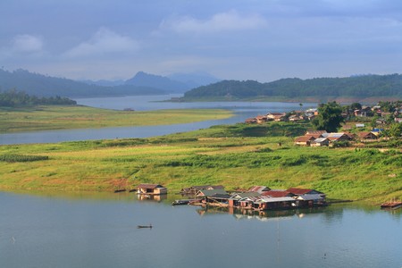 River of life , Sangklaburi , Thailandの写真素材