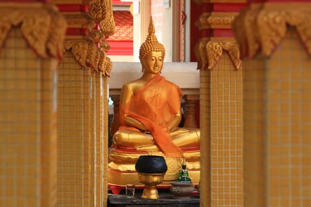 Seated Buddha Statueの写真素材