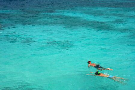 Dive togetherの写真素材