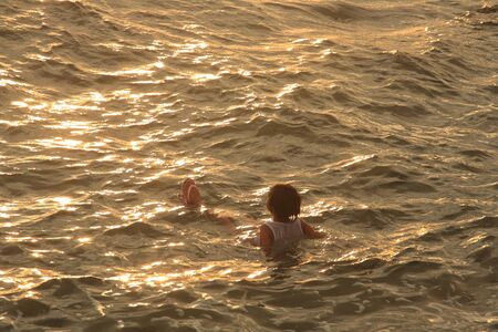 Girl Swimmingの写真素材