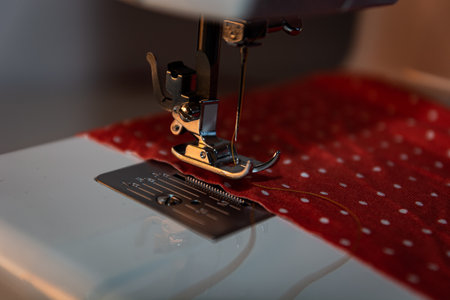 sewing machine and item of clothingの写真素材