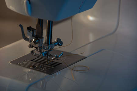 Shuttle a needle. Part of the sewing machine close-upの写真素材