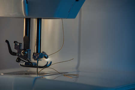 Close - up of sewing machine and needle.の写真素材