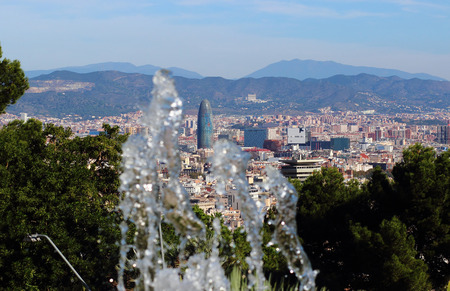 Bird's eye view of  Barcelona. Catalonia. Spainの写真素材