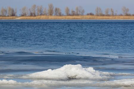 Last snow. Spring came, went winter. Ukraineの写真素材
