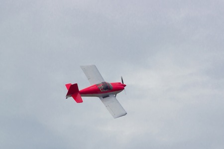 little plane in the air. Small aircraftの写真素材
