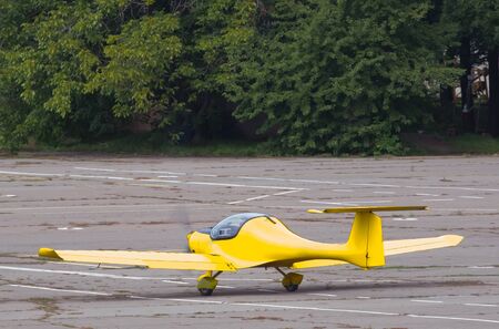 little plane in the air. Small aircraftの写真素材